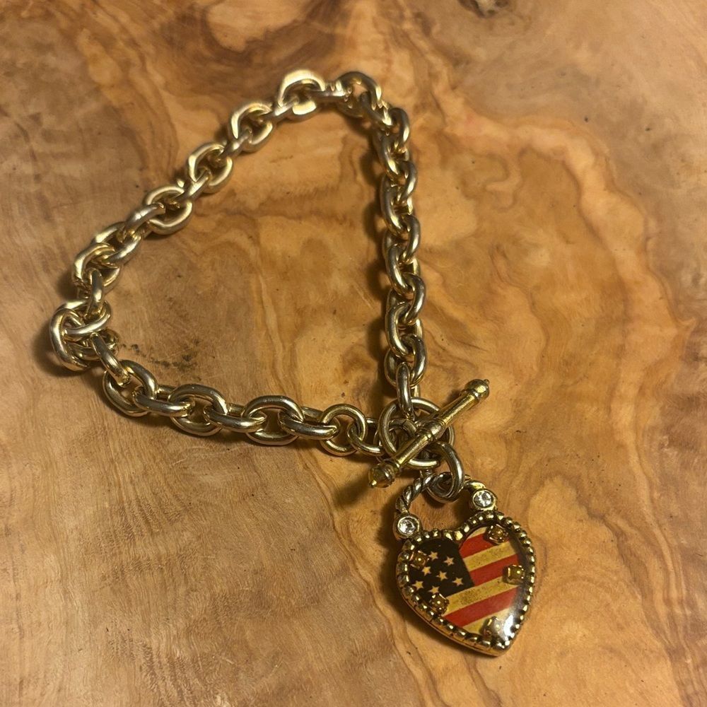 Vintage Maximal art by John Wind American Flag Bracelet
